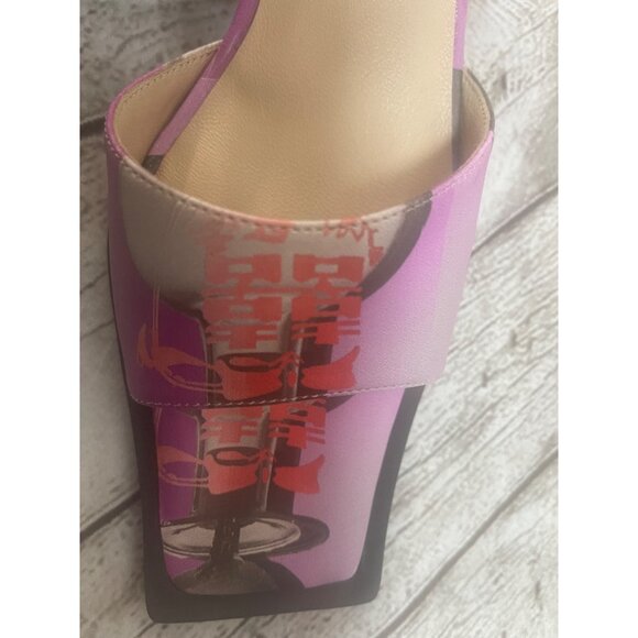 Yueqi Qi Double Happiness Sandals Sz 7 US 38 EU Chinese Designer Romantic Spring - Picture 5 of 11